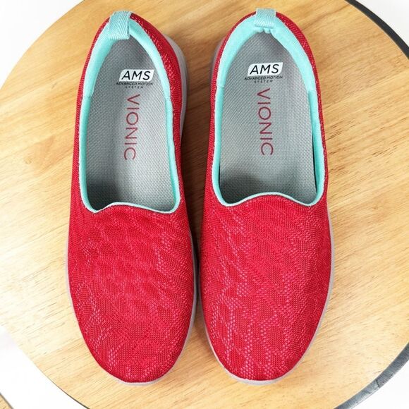 Vionic 331 Hydra Lace Mesh Slip On Sneaker Pink Aqua 7.5 - Picture 11 of 11